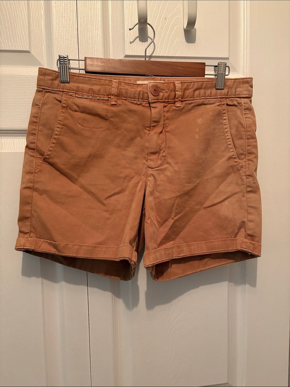 Anthropologie Women's Rust-Tan Cotton Bermuda Shorts